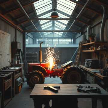 Bitlo.ru - Заводская проходная, чертежи на столе,