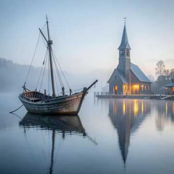 Bitlo.ru - Корабль у Кижей стоит на воде